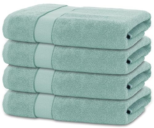 BANANALU 4 Badetücher 70x140 cm 100% Baumwolle Badetuch Duschtuch Mint