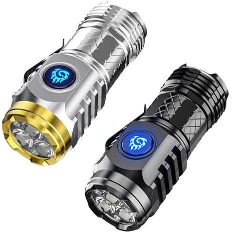 Rengood Sousoleil Lampe de poche de monstre à trois yeux (NOIR+ARGENT)