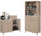 Buffet Küchenbuffet von Parisot Gala 2 in Jackson Eiche und Beton Optik Komplett Set - Buffet und Beistellschrank