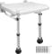EOSPRIM Klappbarer Duschsitz Wandmontage, Duschhocker Klappbar Modern, Badewannensitz Senioren, Duschstuhl, Wandklappstuhl, Badezimmer Hocker, Duschklappsitz, Badhocker Erwachsene (Weiß, Extra breit)