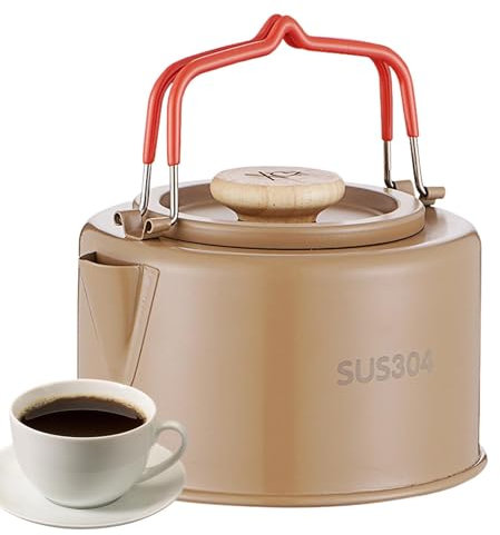 Camping Kettle, Camping Kettle - Camping Kettle 1100ml Small Tea Kettle for Camping Teapot | Camping Kettle with Heat Resistant Handle, Teapot, Tea Kettle