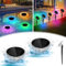 Kihhvlo Luci Piscina Solare Impermeabile IP68 - Luce LED RGB Ricaricabile con 16 Colori, Galleggianti per Piscina Fuori Terra, Laghetto, Giardino (Esterno, Energia Solare, Automatica)