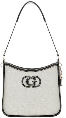 GUESS Sebina Bucket Shoulder Bag Natural/Black