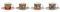 Juego de Tazas con Platos Home ESPRIT Amarillo Rojo Porcelana 12,5 x 12,5 x 1,5 cm (4 Unidades) - Marca: Home ESPRIT - EAN: 8424002160111