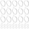 SGERUFZ 30 Pezzi Ganci per Orecchini Placcati in Argento 925 con Chiusura a Leva, Ganci Francesi Intercambiabili Pendenti con 100 Anelli Aperti (16x10x1 mm)