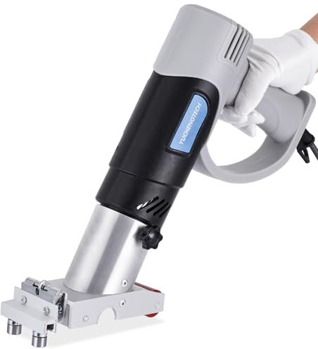 YUCHENGTECH Encoladora de Cantos Manual Portátil Encoladora de Cantos Termofusible 50-600℃ Temperatura Ajustable para 0-60 mm Cinta Tapacantos Adhesiva Termofusible