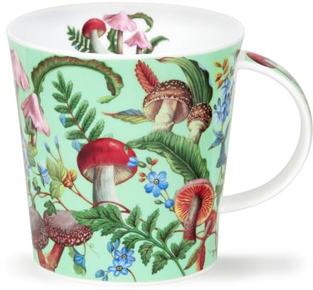 Dunoon Caingorm Forestiere Grüne Pilze Tasse aus feinem Knochenporzellan, 0,48 l