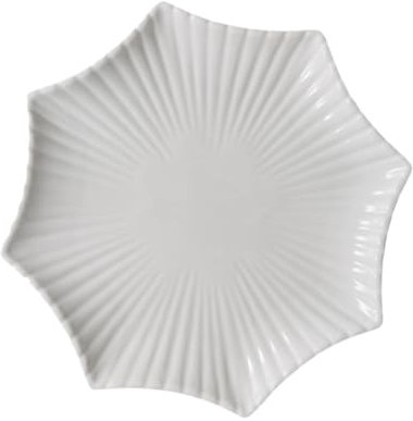 FUNNETOYU 1pièce Assiette Céramique Étoile De Mer Plat Moderne Pour Fruits Pâtes Et Desserts Vaisselle Décorative Élégante Pour Toutes Les Occasions