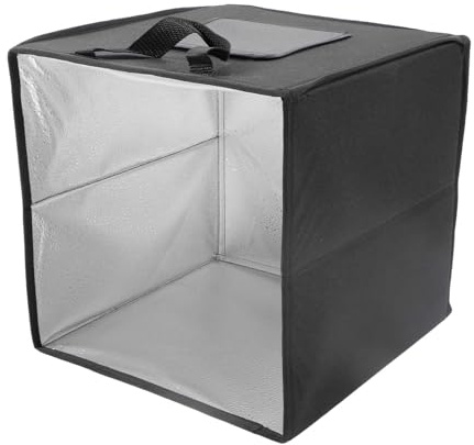 Akozon Mini Caisson Lumineux de Studio Photo de 30 Cm – Tente de Prise de Vue LED Portable avec 6 Arrière-Plans Colorés