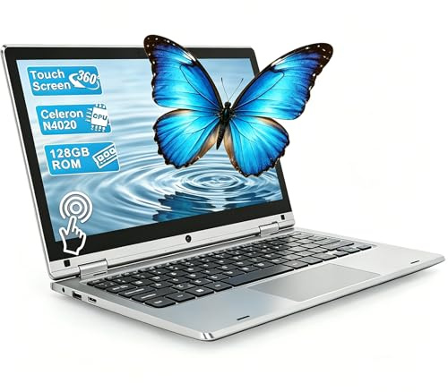 LEEDOW 11.6 inch Laptop 6GB RAM 128GB SSD Touchscreen Laptop | Celeron N4020 Processor, Laptop Computer Expansion Up to 256GB, HD (1366x768), Mini-HDMI, USB 3.0×2 - Sliver