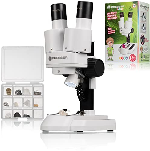 Bresser JUNIOR 20x Stereo Microscopio, Blanco