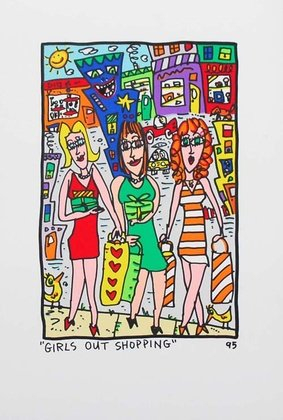 James Rizzi Poster Bild Grafik Girls Out Shopping