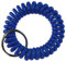 keyfix 5 x Schlüsselband, Fitness Spiral Armband für Garderoben Spind Schlüssel, 5er Pack blau, KF14