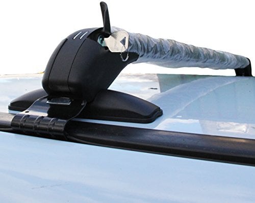 UNIVERSAL 4X4 CAR ROOF BARS RAIN GUTTER MOUNT ANTI THEFT KEY NO RAILS RACK 50