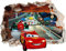 Disney Lightning McQueen SS40034 Vinyl-Aufkleber, Motiv Cars Hole in Wall, Vinyl, Small 250 x 200mm