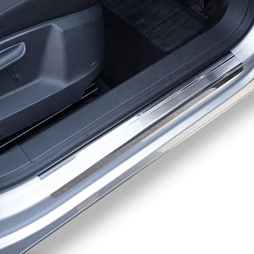 Travall SillGuards Plaque de Seuil de Porte Compatible avec Volkswagen Tiguan 2007-2016 TSG1044M – Seuils de Porte en Acier Inoxydable