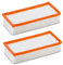2 x filtres à plis plat M&M Smartek - Pour aspirateur Kärcher : NT 65/2 Ap, NT 65/2 Eco, NT 65/2 Eco Tc, NT 72/2 Eco Tc, NT 75/2 Ap Me Tc - Références : 6.904-283.0, 6.904-283