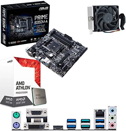 Components4All AMD Athlon X4 950 3.5Ghz Quad Core CPU, ASUS Prime B350M-A Motherboard Pre-Built Bundle NO RAM