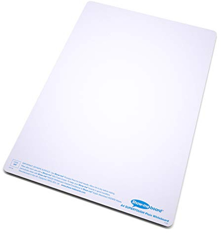 Show-me SRP10 A4 Super Tough Plain Dry Wipe Boards (Pack of 10)