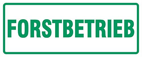 Auto Magnetschild oder Aufkleber, Forstbetrieb, 20 x 8 cm (Magnet)