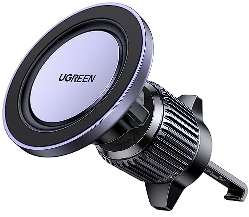 UGREEN Soporte Móvil Coche Magsafe, Suporte Telemovel Carro Magnético para Rejilla Ventilación Compatible con iPhone 16 15 14 13 Pro MAX, Galaxy S24 Gancho