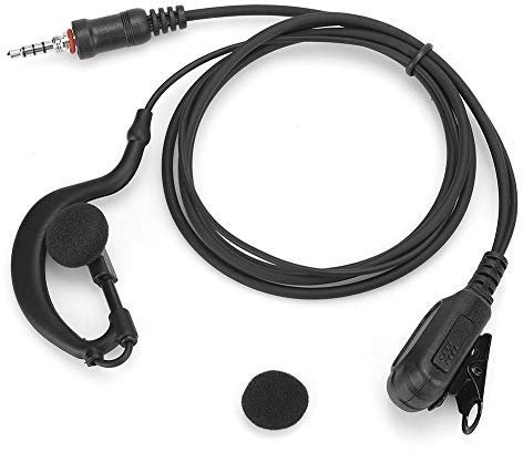 Walkie Talkie Earhook Earpiece,for IC-M33/M25/M34,IP54 Waterproof G-Shape Ear Hook Earphone, Two-Way Radio Headset,for School Factory Sea Security Bodyguard Surveillance