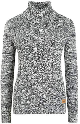 OXMO OXPhilipa Femme Pull à col roulé 100% Coton Regular Fit, Taille:L, Couleur:Insignia B (791991)