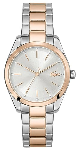 Lacoste Analog Quarzuhr für Damen mit Zweifarbiges Edelstahlarmband - 2001178