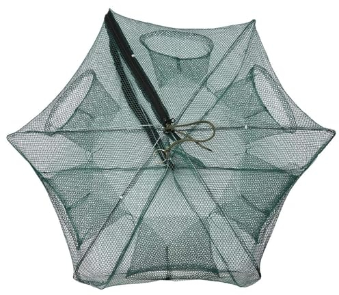 Trappole per Pesciolini 6/12 Fori per Pesci da Esca, Trappola per Rete da Pesca con Rete Pieghevole, Esca per Trappola per Gamberi per Catturare Piccole, Rete Pesca Trappola, Rete da Pesca a Ombrello