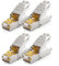 deleyCON 4x CAT 8 Prise Réseau RJ45 Sans Outil Prise Réseau 40 Gbit/s Blindée pour Câbles d'Installation Rigides de Câble Brut Connecteur RJ45 Ethernet LAN DSL Câble de Brassage