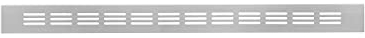 MS Beschläge Stegblech Aluminium Lüftungsgitter 40mm Breite Lüftungsblech Schlitzgitter Türgitter Heizungsabdeckung Belüftungsgitter (500mm, Silber)