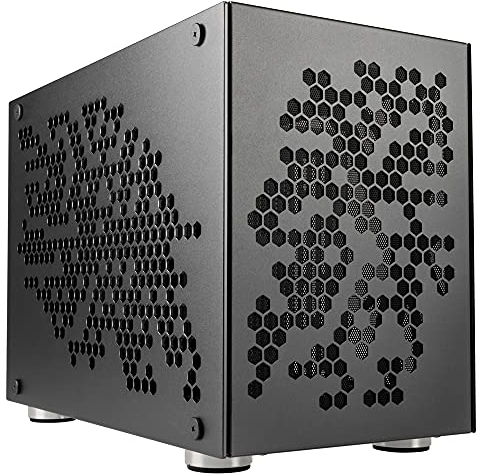 KOLINK Rocket Heavy Vented Edition Mini-ITX Gehäuse, PC Hülle, PC Case, Tempered Glass Computergehäuse, PC Gehäuse Klein, Dezentes Design Computer Gehäuse