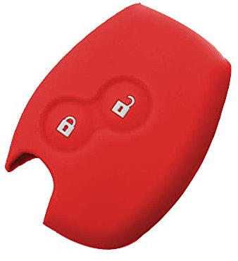 SALPIE Silikonhülle für Autoschlüssel Schlüssel Fernbedienung für 2 Tasten Renault Dacia Logan Sandero Duster Express Clio Twingo Modus Kangoo (Rosso, Cover Silicone)