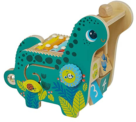 Manhattan Toy Instrument de Musique et d'activité en Bois pour Tout-Petits et préscolaires avec Xylophone, crêtes en Dents de scie et maillet Solo
