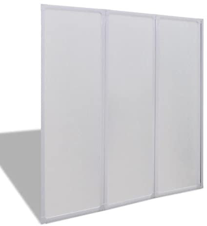 Paroi de douche 3 panneaux pliables en polypropylène pour porte de salle de bain
