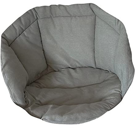 LOVIVER Outdoor Hängesessel Kissen, Grau, 60 x 60 x 45 cm, Leinen, Hängesesselkissen, Kissen, Entspannung und Dekoration (Indoor und Outdoor)