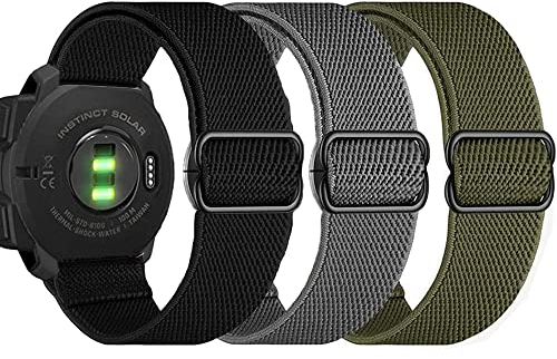 OTOPO Elastische Uhrenarmbänder für Garmin Instinct/2 Solar, 22mm Weiches Dehnbares Nylon Ultraleichtes Armband, Ersatzarmband für Herren und Damen, für Garmin Instinct Tactical/Esports/Solar/Tide