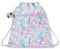 Kipling Supertaboo, Borsa con Coulisse Unisex - Adulto, Aqua Flowers, 45 cm