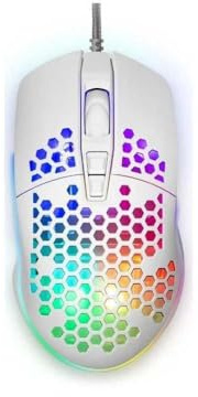 Yenkee RGB Gaming Maus, Ultraleicht, Shotgun, Weiß