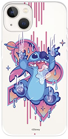 Offizielle Lilo & Stitch Schutzhülle für iPhone 14, Graffiti zum Schutz Ihres Handys, weiches Silikon, offizielles Disney-Lizenzprodukt