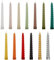 COMFORDER Gedrehte Tafelkerzen (4 Stk.) Twisted Candle/Spiralkerze in Creme, geruchlos, 4Std. lange Brenndauer - 19 x 2,2 cm