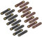 sourcing map Pack of 20 Leather Cable Straps Cord Organizer Cable Ties Portable Cable Management for USB Cable, Headphone Wire, Black/Brown