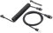 GUNMJO Pro Custom Coiled USB C Cable for Gaming Keyboard, Metal Aviator Mechanical Keyboard Cable with Type C Angled, 1.5M USB-C to USB-A, Carbon Black Color
