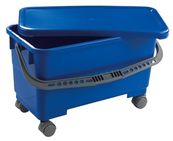 24L Window Cleaning Bucket Heavy Duty Robert Scott with Lid & Castors & Side Clips 101300