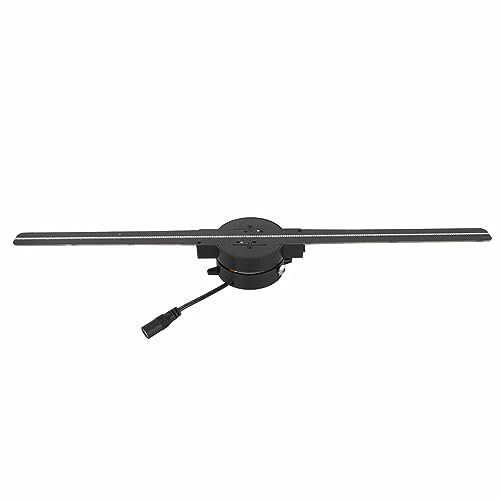 Ventola Olografica 3D Proiettore Olografico LED WiFi da 16,5 Pollici per Visualizzazione di Foto e Video, Ideale per Insegne di Negozi, Bar, Feste, 224 Perline LED, Effetti 3D