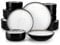 vancasso Dinner Set, Reactive Glaze Dinner Sets for 6 People, 24-Piece Mediterranean Crockery Set with Dinner Plates, Dessert Plate, Cereal Bowls and Pasta Bowls, Playa Cream