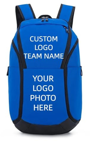 NiQiShangMao Personalisiert Logo Text Fußball Mannschaft Rucksack Junge Persönlich Anpassen Basketball Tasche Drucken Groß Kapazität DIY Sport Fußball Tasche