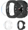 Funrae Custodia Compatibile con Samsung Galaxy Watch Ultra 47mm, Cover Protettiva Telaio Rigida PC [Con Vetro Temperato *3] HD Clear Anti-Graffio Protezione Case - Trasparente&Nero