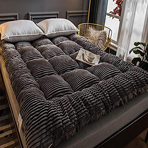 Matratzenauflage, Milchkaschmir, Tatami, japanische Klappmatratze, Bodenmatratze, weich, dick, Futon-Matratze, grau, Kinderbett: 60 x 120 cm