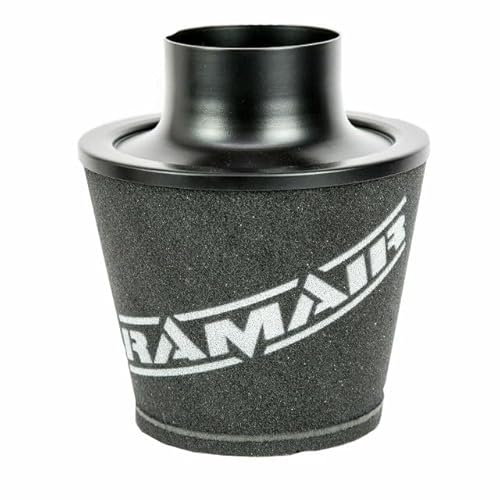 Ramair - Filtro dell'aria con attacco in alluminio, diametro esterno, 100 mm, colore: nero